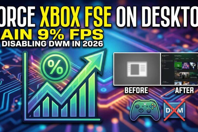 Force Xbox FSE on Desktop: How to Gain 9% FPS by disabling DWM in 2026.