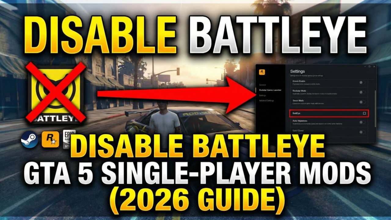 How to Disable BattlEye for Single-Player Mods in GTA 5