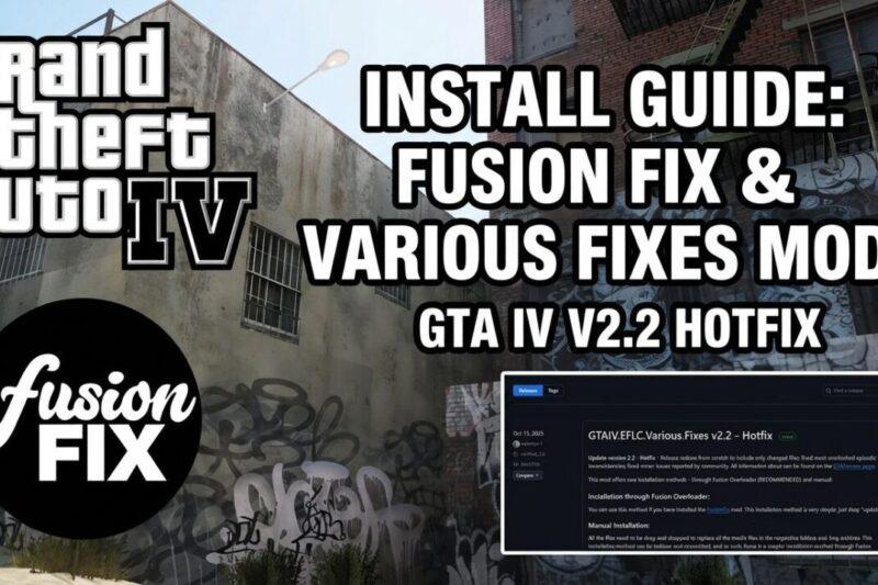 How to Install FusionFix GTA 4 and Various Fixes Together: Fix the Entire Game in 2025