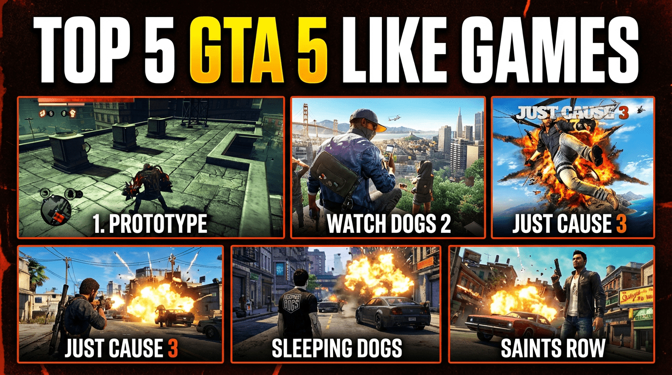 Games Like GTA 5 for Low End PC