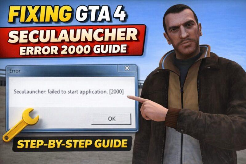 How to Fix GTA 4 SecuLauncher Failed to Start Application 2000 | ALL ERRORS Fixed