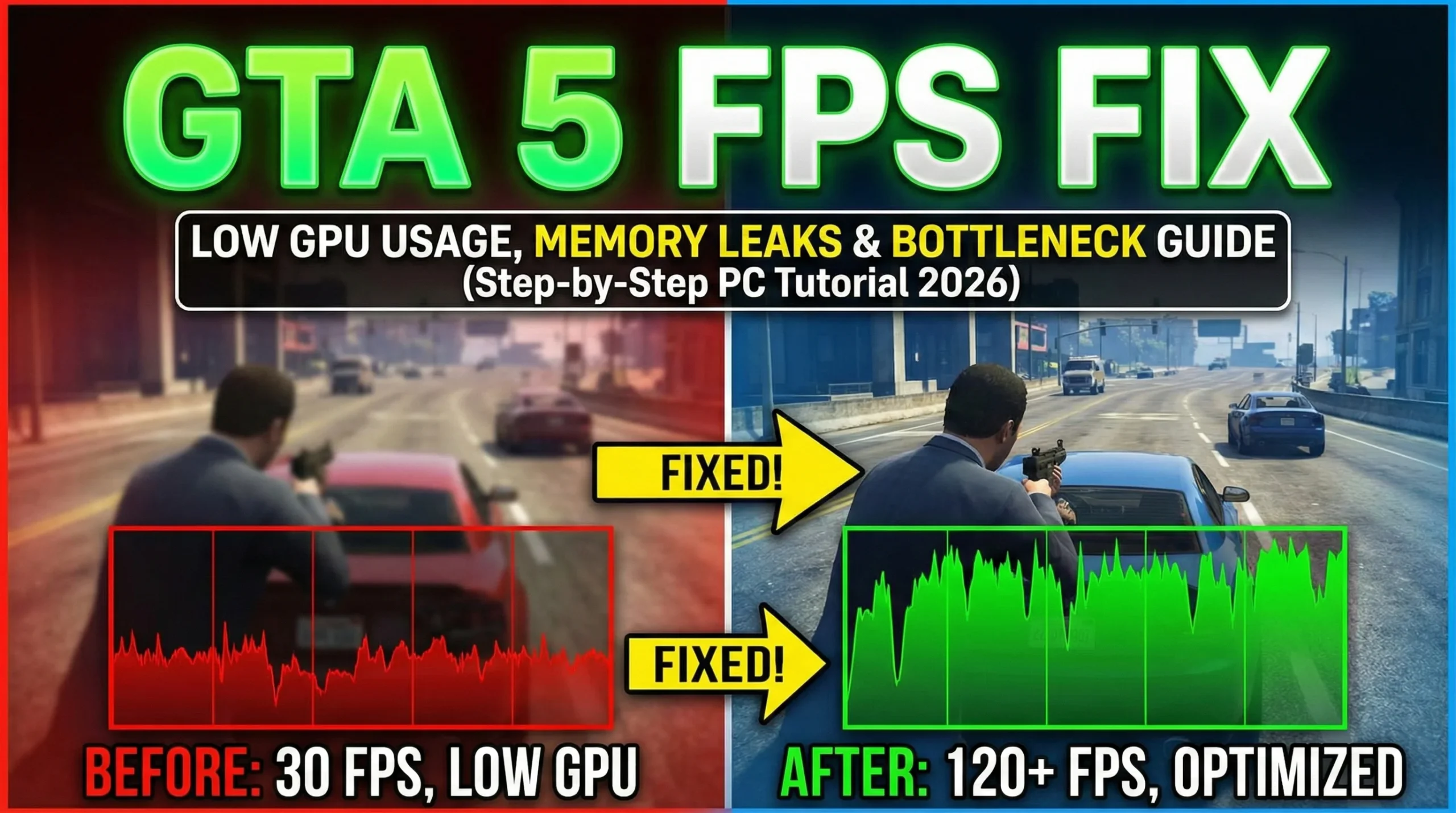 GTA 5 FPS Fix Low GPU Usage, Memory Leaks & Bottleneck Guide (Step‑by‑Step PC Tutorial 2026)