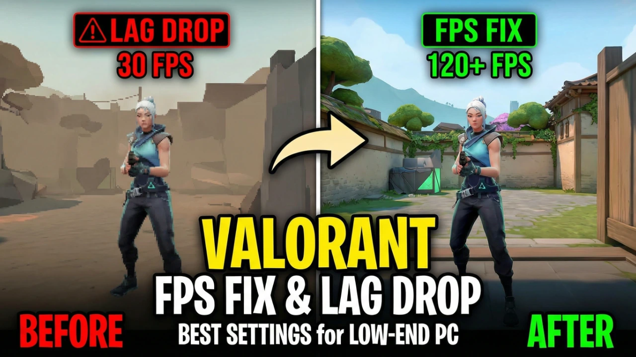 Valorant FPS Drop and Lag Fix | Best Settings for Low‑End PC