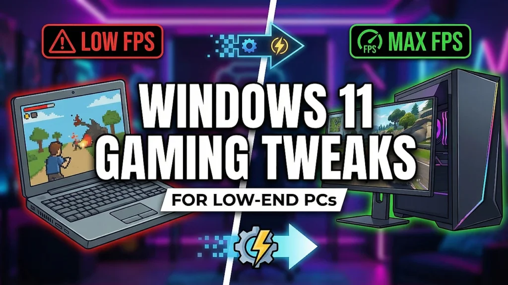 Windows 11 Gaming Tweaks for Max FPS on Low-End PCs