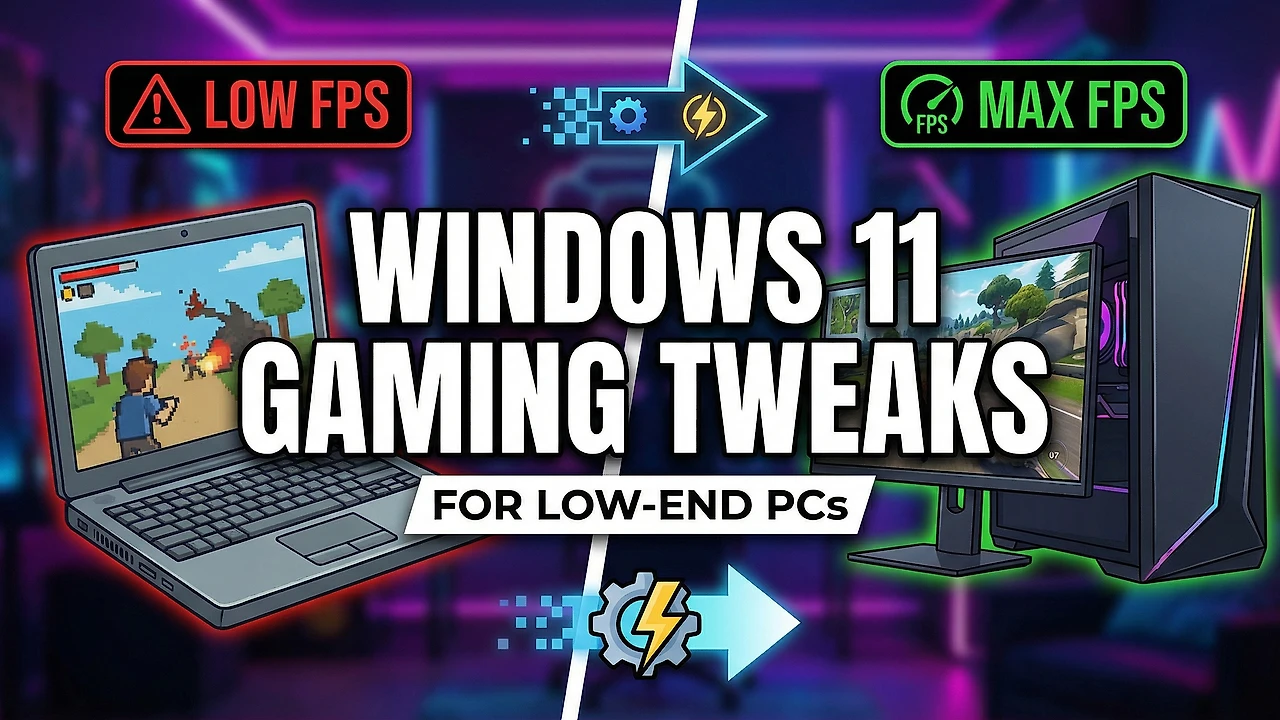 Windows 11 Gaming Tweaks for Max FPS on Low-End PCs