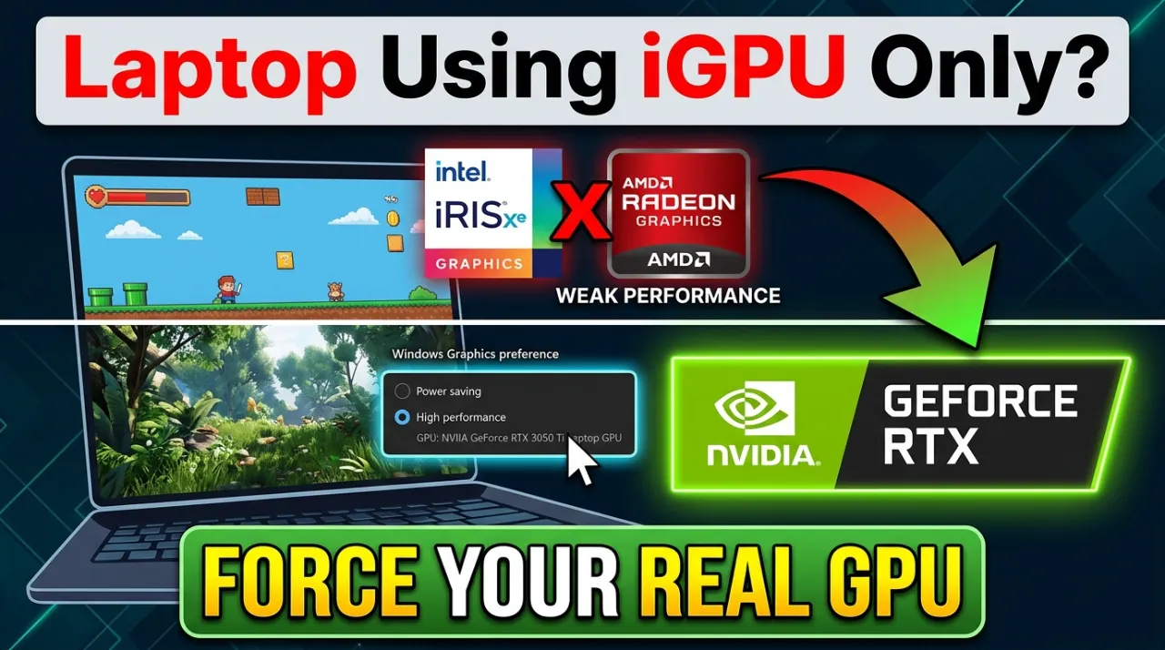 How to Force Your Real GPU in laptop