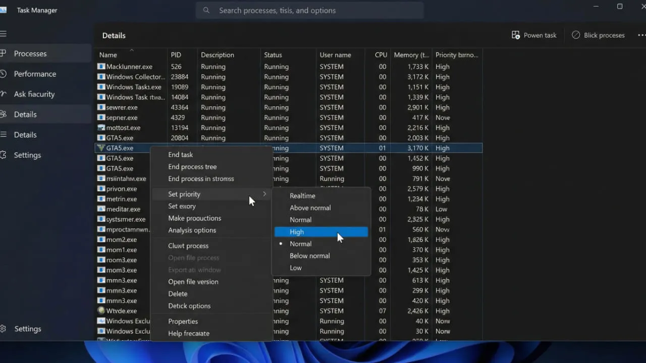 Task manager gta 5 set priroity to high